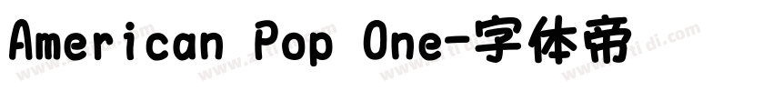 American Pop One字体转换